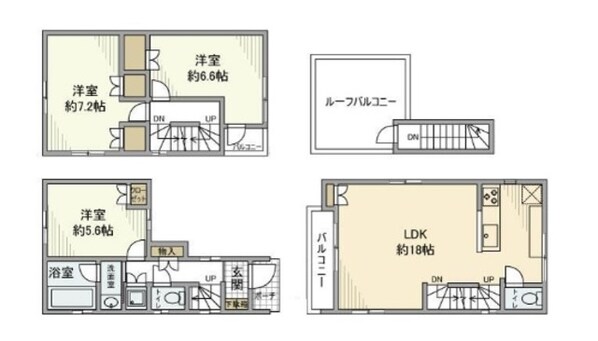 西馬込２丁目戸建の物件間取画像